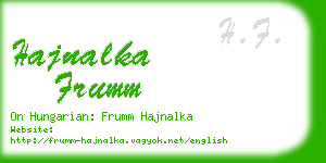 hajnalka frumm business card